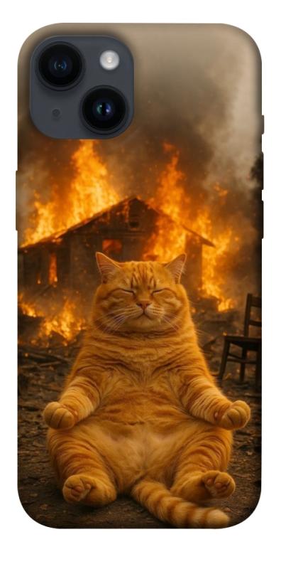 Чохол itsPrint Burning cat для Apple iPhone 14 (6.1"), тварини, купити оптом з доставкою
