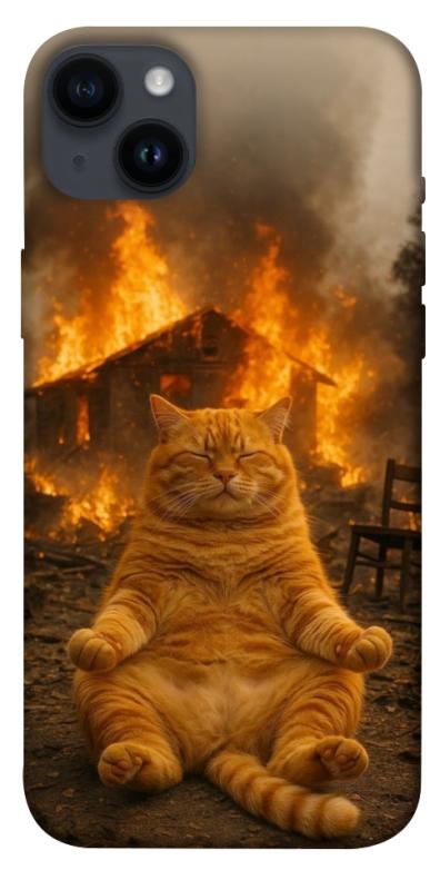 Чехол itsPrint Burning cat для Apple iPhone 14 Plus (6.7"), животные, купить оптом с доставкой