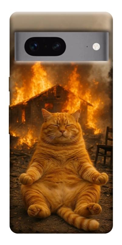 Чехол itsPrint Burning cat для Google Pixel 7, животные, купить оптом с доставкой