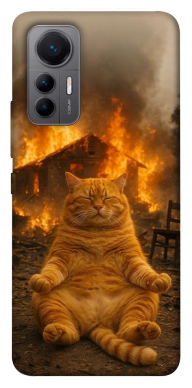 Чехол itsPrint Burning cat для Xiaomi 12 Lite, животные, купить оптом с доставкой