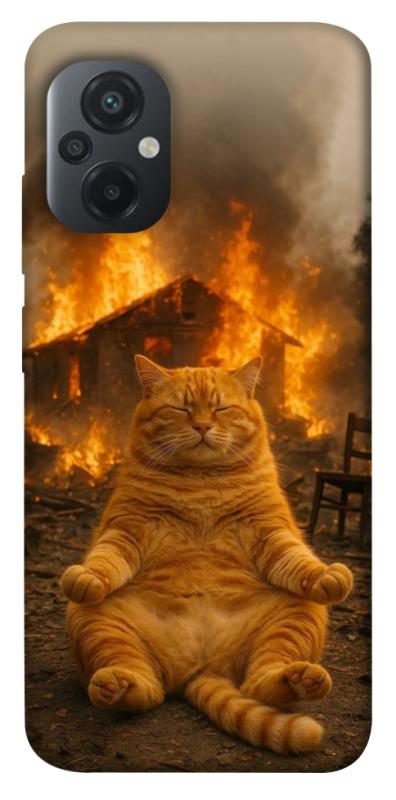 Чехол itsPrint Burning cat для Xiaomi Poco M5, животные, купить оптом с доставкой