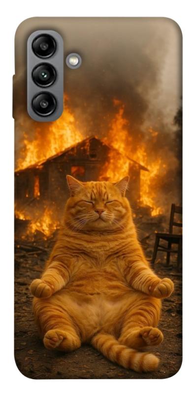 Чехол itsPrint Burning cat для Samsung Galaxy A04s, животные, купить оптом с доставкой