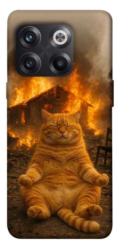 Чехол itsPrint Burning cat для OnePlus 10T, животные, купить оптом с доставкой