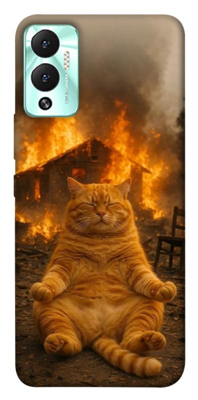 Чехол itsPrint Burning cat для Infinix Hot 12 Play, животные, купить оптом с доставкой