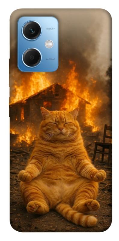 Чехол itsPrint Burning cat для Xiaomi Redmi Note 12 5G, животные, купить оптом с доставкой