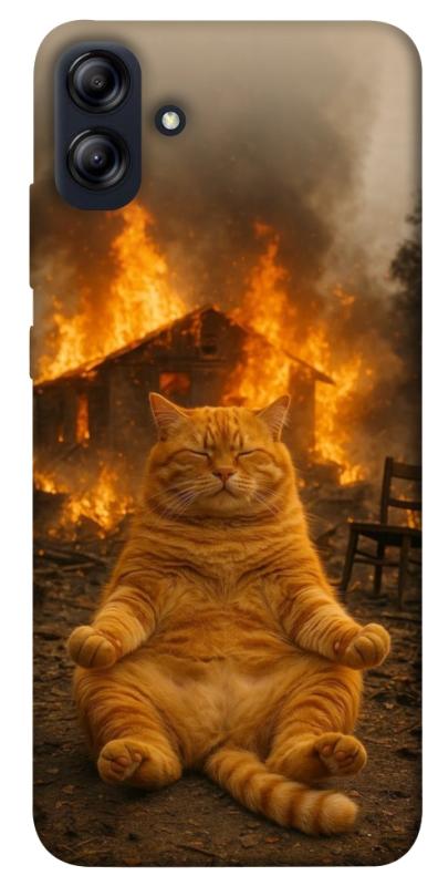 Чехол itsPrint Burning cat для Samsung Galaxy A04e, животные, купить оптом с доставкой
