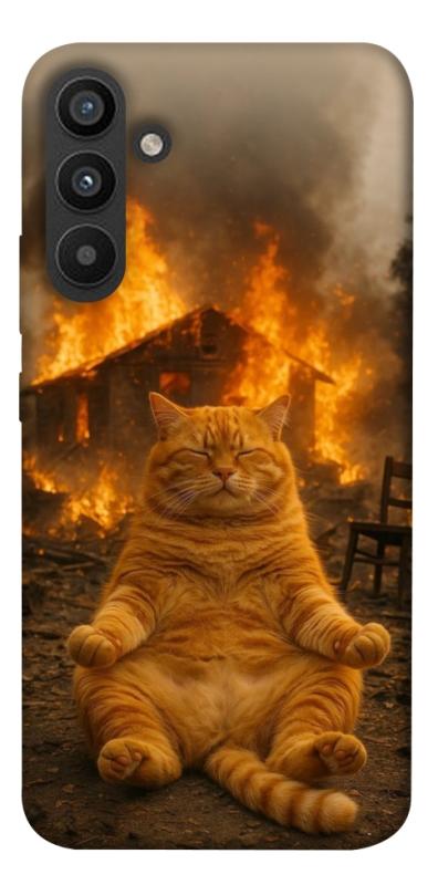 Чехол itsPrint Burning cat для Samsung Galaxy A34 5G, животные, купить оптом с доставкой