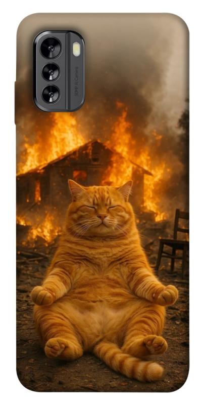 Чехол itsPrint Burning cat для Nokia G60, животные, купить оптом с доставкой