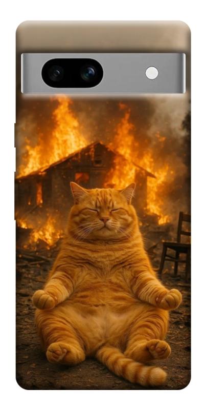 Чехол itsPrint Burning cat для Google Pixel 7a, животные, купить оптом с доставкой