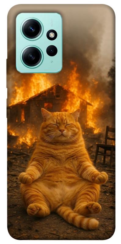 Чехол itsPrint Burning cat для Xiaomi Redmi Note 12 4G, животные, купить оптом с доставкой