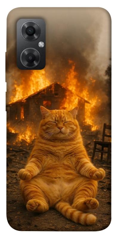Чехол itsPrint Burning cat для Xiaomi Redmi Note 11R, животные, купить оптом с доставкой