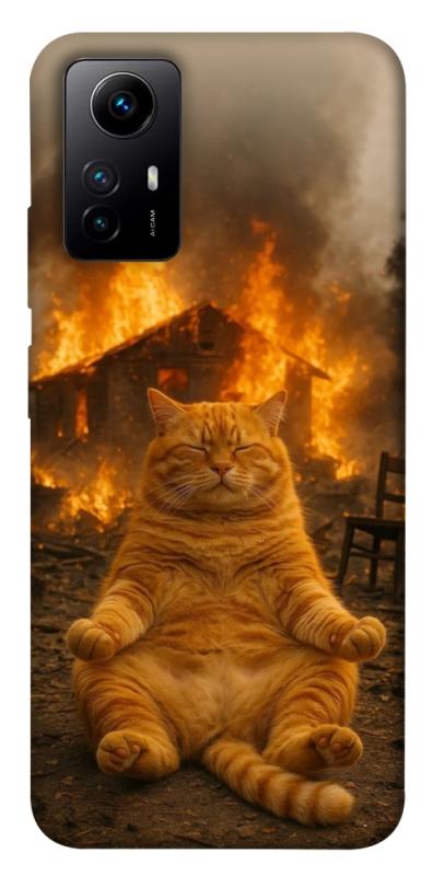 Чехол itsPrint Burning cat для Xiaomi Redmi Note 12S, животные, купить оптом с доставкой
