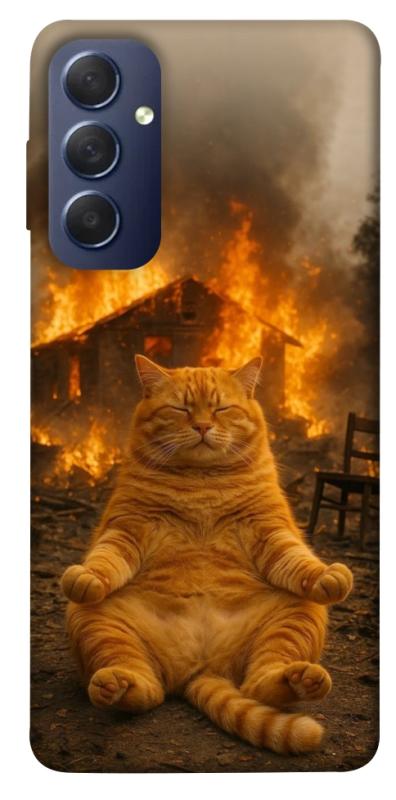 Чехол itsPrint Burning cat для Samsung Galaxy M54 5G, животные, купить оптом с доставкой