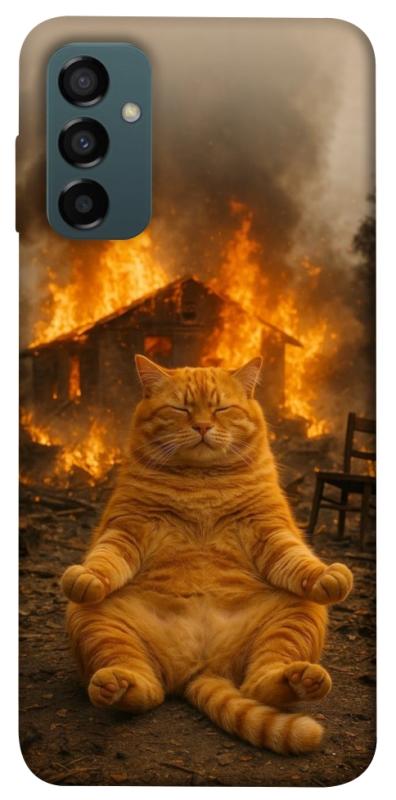 Чехол itsPrint Burning cat для Samsung Galaxy M34 5G, животные, купить оптом с доставкой