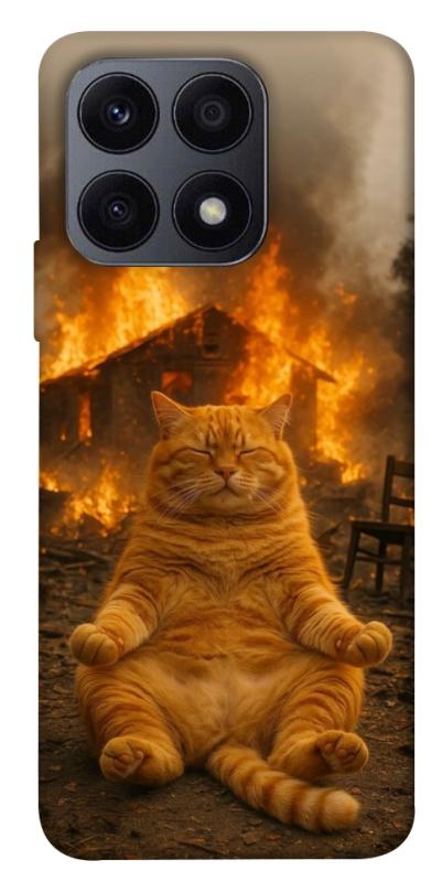 Чехол itsPrint Burning cat для Huawei Honor X8a, животные, купить оптом с доставкой