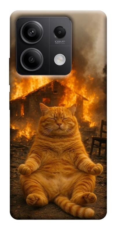 Чехол itsPrint Burning cat для Xiaomi Redmi Note 13 5G, животные, купить оптом с доставкой