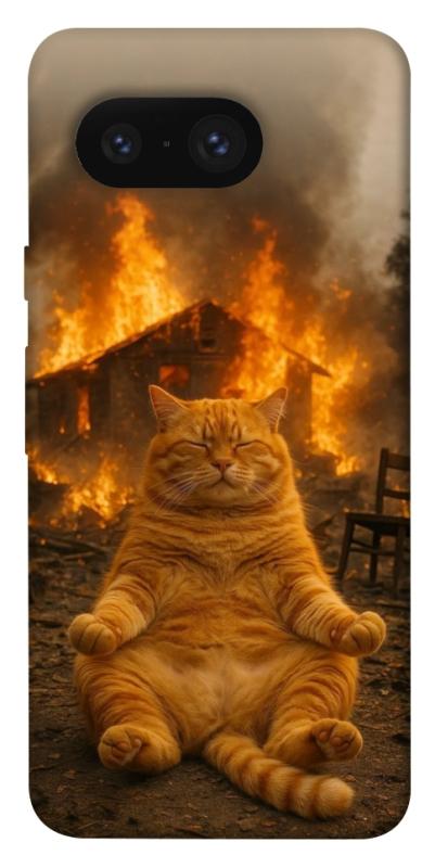 Чехол itsPrint Burning cat для Google Pixel 8, животные, купить оптом с доставкой
