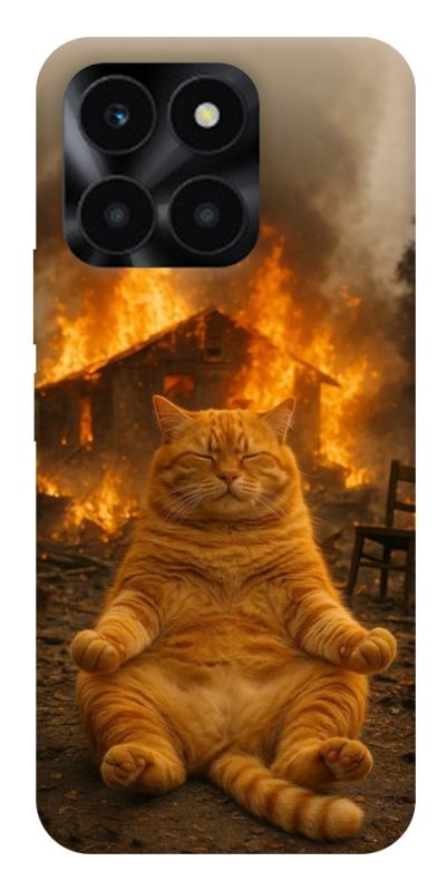 Чехол itsPrint Burning cat для Huawei Honor X6a, животные, купить оптом с доставкой