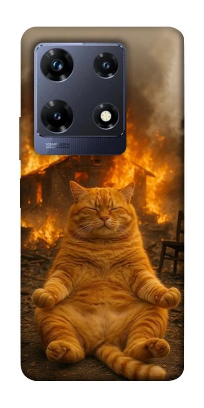 Чехол itsPrint Burning cat для Infinix Note 30 Pro, животные, купить оптом с доставкой