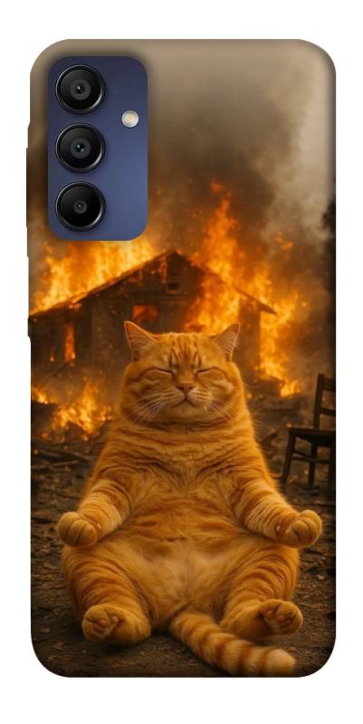 Чехол itsPrint Burning cat для Samsung Galaxy A15 4G/5G, животные, купить оптом с доставкой