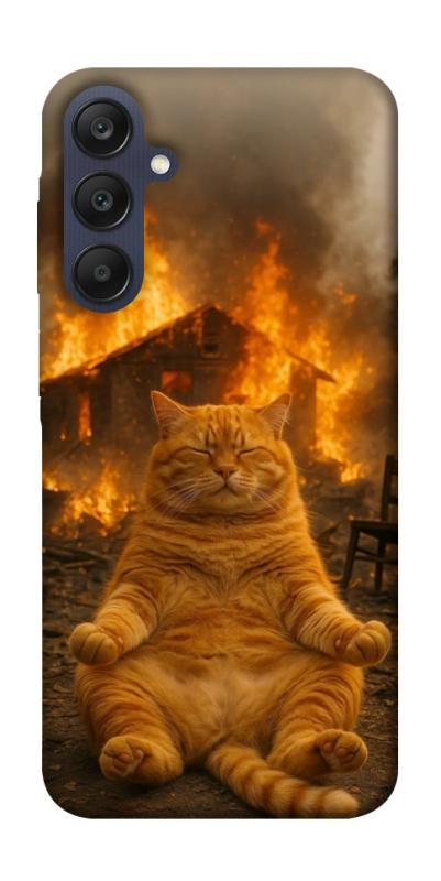 Чехол itsPrint Burning cat для Samsung Galaxy A25 5G, животные, купить оптом с доставкой
