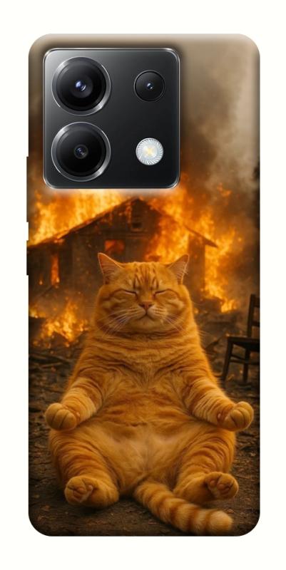 Чехол itsPrint Burning cat для Xiaomi Poco X6, животные, купить оптом с доставкой