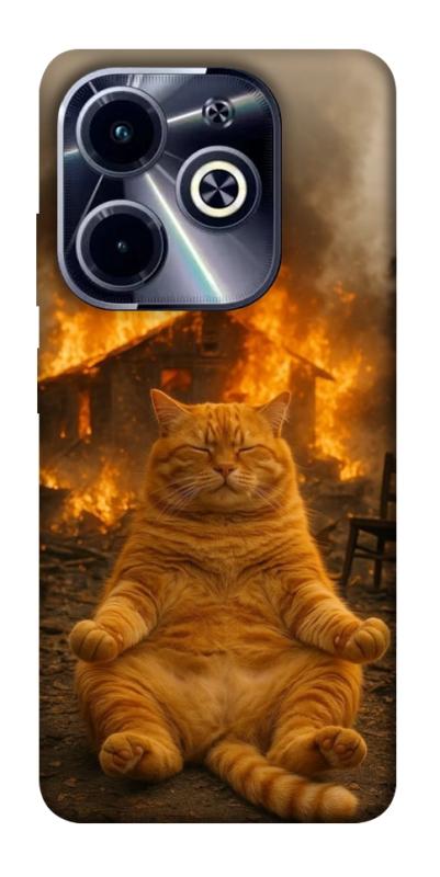 Чехол itsPrint Burning cat для Infinix Hot 40i, животные, купить оптом с доставкой