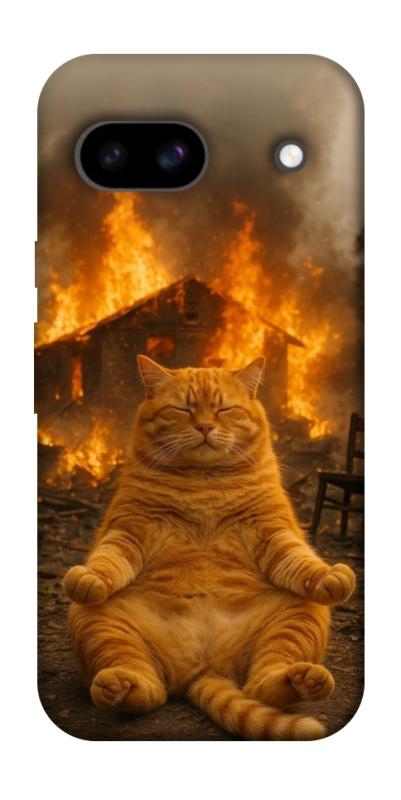 Чехол itsPrint Burning cat для Google Pixel 8a, животные, купить оптом с доставкой