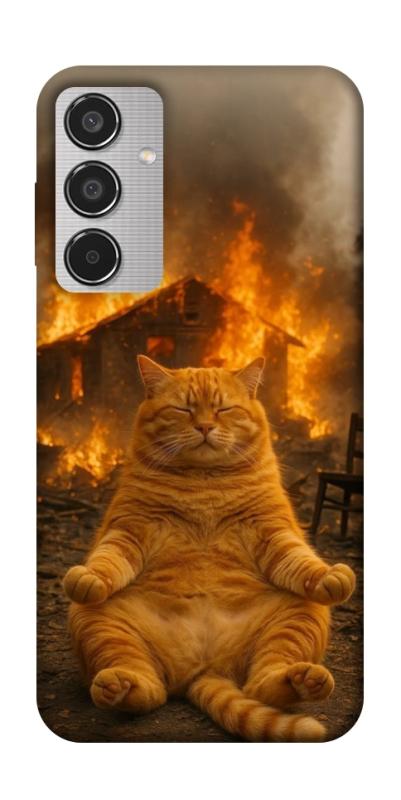 Чехол itsPrint Burning cat для Samsung Galaxy M35 5G, животные, купить оптом с доставкой