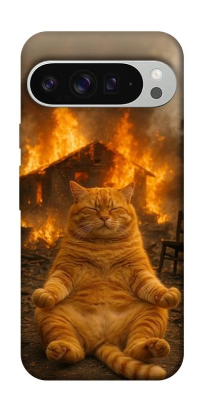 Чехол itsPrint Burning cat для Google Pixel 9 Pro XL, животные, купить оптом с доставкой