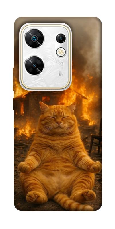 Чехол itsPrint Burning cat для Infinix Zero 30 4G, животные, купить оптом с доставкой