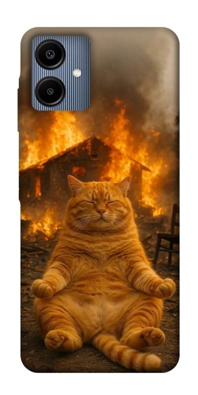 Чехол itsPrint Burning cat для Samsung Galaxy A06, животные, купить оптом с доставкой