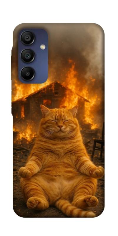 Чехол itsPrint Burning cat для Samsung Galaxy A16 5G, животные, купить оптом с доставкой