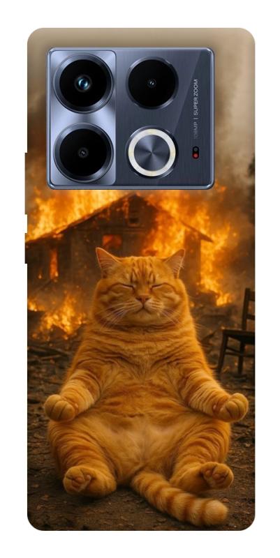 Чехол itsPrint Burning cat для Infinix Note 40 4G, животные, купить оптом с доставкой