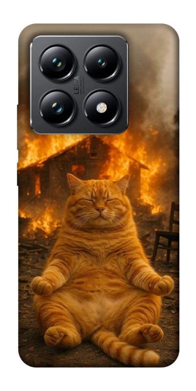 Чехол itsPrint Burning cat для Xiaomi 14T Pro, животные, купить оптом с доставкой