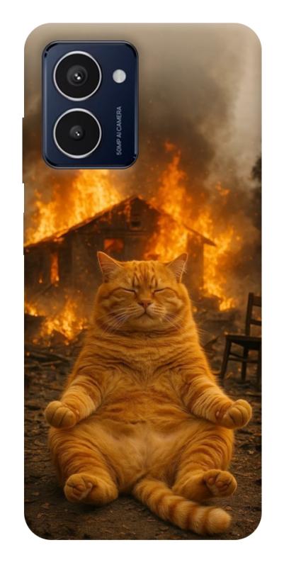 Чехол itsPrint Burning cat для HMD Pulse Pro, животные, купить оптом с доставкой