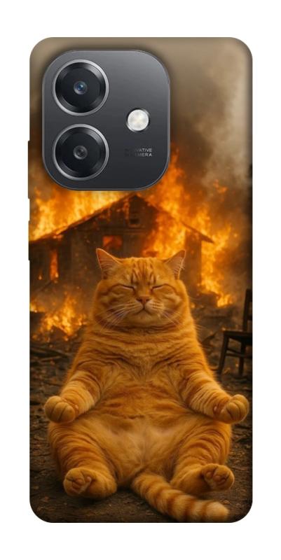 Чехол itsPrint Burning cat для Oppo A3 4G, животные, купить оптом с доставкой