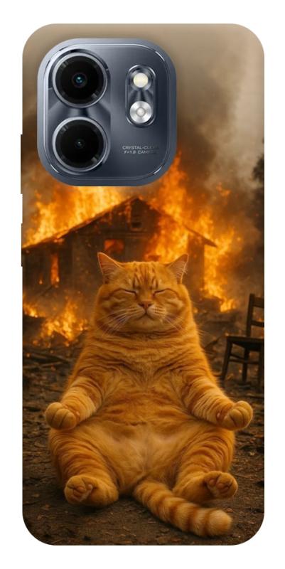Чехол itsPrint Burning cat для Infinix Smart 9 4G / Hot 50i, животные, купить оптом с доставкой