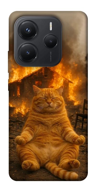 Чехол itsPrint Burning cat для Xiaomi Redmi Note 14 5G, животные, купить оптом с доставкой