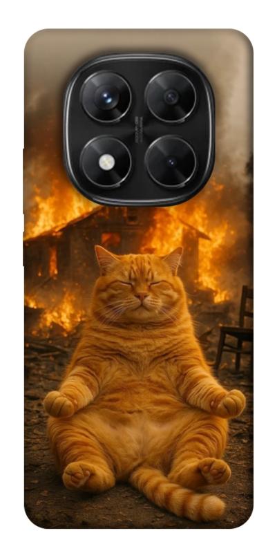 Чехол itsPrint Burning cat для Xiaomi Redmi Note 14 Pro 5G, животные, купить оптом с доставкой