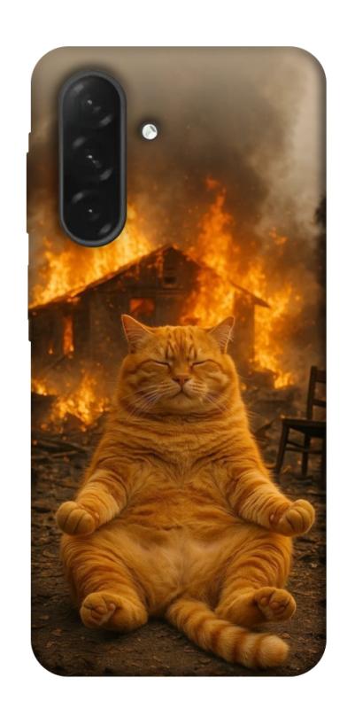 Чехол itsPrint Burning cat для Samsung Galaxy A26 5G, животные, купить оптом с доставкой
