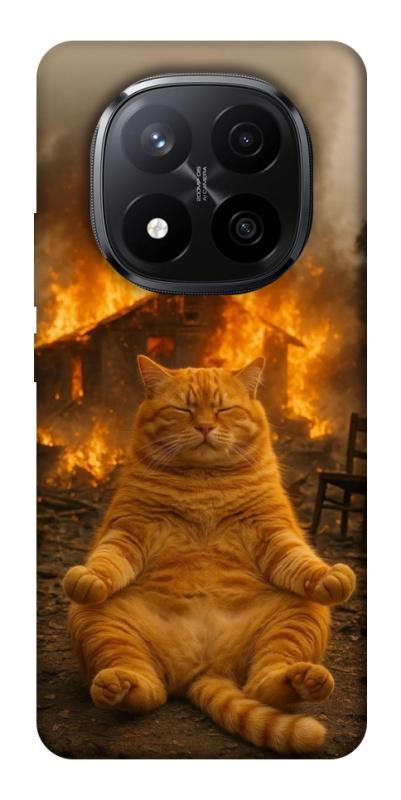 Чехол itsPrint Burning cat для Xiaomi Redmi Note 14 Pro+ 5G, животные, купить оптом с доставкой