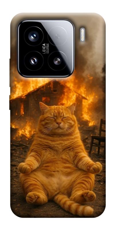 Чехол itsPrint Burning cat для Xiaomi 15, животные, купить оптом с доставкой