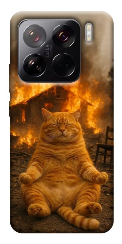 Чехол itsPrint Burning cat для Xiaomi 15 Pro, животные, купить оптом с доставкой