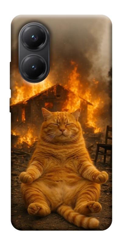 Чехол itsPrint Burning cat для Xiaomi Poco X7 Pro, животные, купить оптом с доставкой