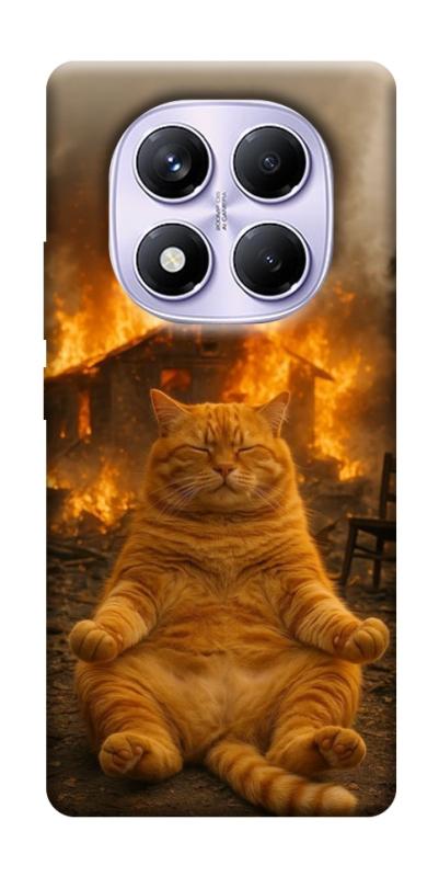 Чехол itsPrint Burning cat для Xiaomi Redmi Note 14 Pro 4G, животные, купить оптом с доставкой