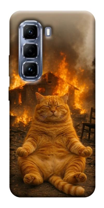 Чехол itsPrint Burning cat для Infinix Hot 50 Pro, животные, купить оптом с доставкой