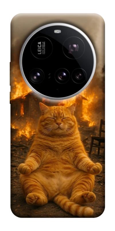Чехол itsPrint Burning cat для Xiaomi 15 Ultra, животные, купить оптом с доставкой
