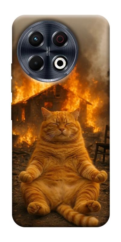 Чехол itsPrint Burning cat для TECNO Spark 30 Pro (KL7), животные, купить оптом с доставкой
