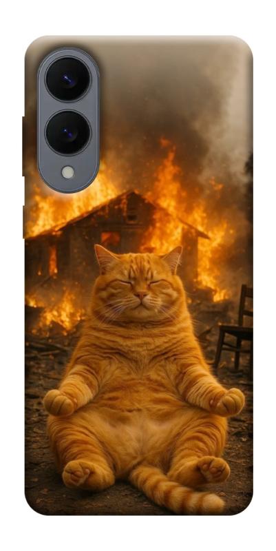 Чехол itsPrint Burning cat для Samsung Galaxy S25 Edge, животные, купить оптом с доставкой